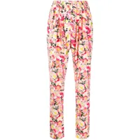 stella mccartney pantalon à fleurs - rose