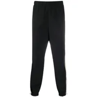 kenzo pantalon de jogging à bande contrastante - noir