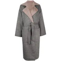 nanushka manteau à design réversible - gris