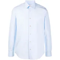 paul smith chemise à col italien - bleu