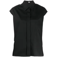 hermès pre-owned chemise à design sans manches - noir
