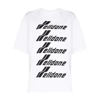 we11done t-shirt à logo imprimé - blanc