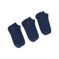 polo ralph lauren chaussettes nervurées à logo - bleu