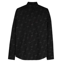 balenciaga chemise oversize à logo imprimé - noir