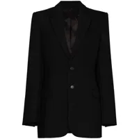 wardrobe.nyc x browns 50 blazer en laine à simple boutonnage - noir