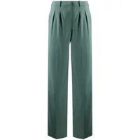 loulou studio pantalon de tailleur texturé - vert