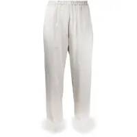 gilda & pearl pantalon de pyjama à bords texturés - argent