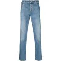 brunello cucinelli jean à coupe droite - bleu