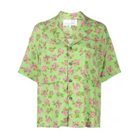 natasha zinko chemise fleurie à manches courtes - vert