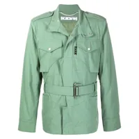off-white veste zippée à logo - vert