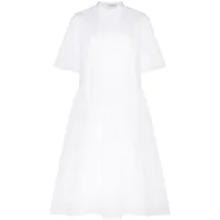 cecilie bahnsen robe-chemise primrose à volants superposés - blanc