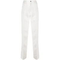 rotate birger christensen pantalon plissé à taille haute - blanc