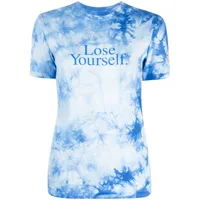 rabanne t-shirt à slogan imprimé - bleu