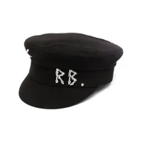 ruslan baginskiy casquette gavroche à logo imprimé - noir