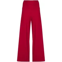 norma kamali pantalon évasé à coupe ample - rouge