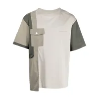 feng chen wang t-shirt à design colour block - gris