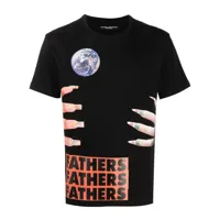 raf simons x sterling ruby fathers t-shirt à imprimé graphique - noir