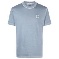 stone island t-shirt à patch logo - bleu