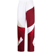 reebok pantalon de jogging colour block - rouge