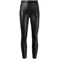spanx pantalon skinny like leather à taille haute - noir