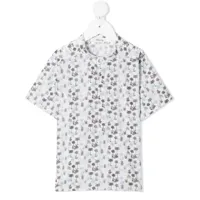 bonpoint chemise imprimée à design sans col - blanc