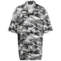 balenciaga chemise à imprimé camouflage - gris
