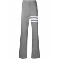 thom browne pantalon de costume à détails 4 bandes signature - gris