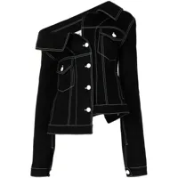 monse veste asymétrique en jean - noir