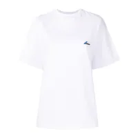we11done t-shirt à patch logo - blanc