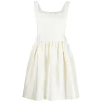 macgraw robe courte évasée à design sans manches - blanc