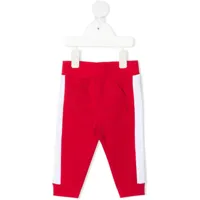 monnalisa pantalon de jogging à broderies - rouge