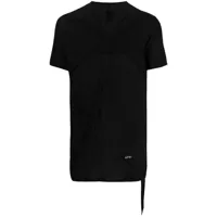 rick owens drkshdw t-shirt à coutures asymétriques - noir