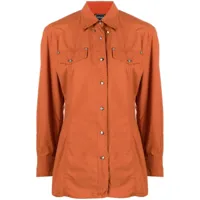 versace pre-owned chemise medusa boutonnée - orange