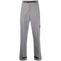 a-cold-wall* pantalon droit à plaque logo - gris