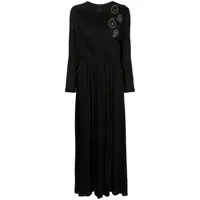 a.n.g.e.l.o. vintage cult robe à broderies (années 1970) - noir