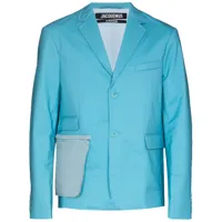 jacquemus veste de costume la veste mouri à design matelassé - bleu