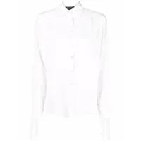 philipp plein chemise en soie à boutonnière - blanc