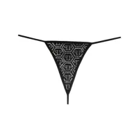 philipp plein string à logo strassé - noir