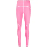 adidas by stella mccartney legging à coutures contrastantes - rose