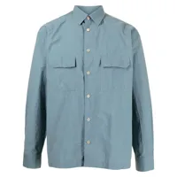 paul smith chemise à poche poitrine à rabat - bleu