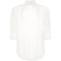 chloé chemise en soie à col noué - blanc