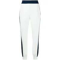 twinset pantalon à plis marqués - blanc