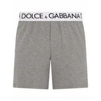 dolce & gabbana boxer à bande logo - gris