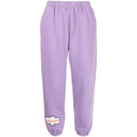natasha zinko pantalon de jogging à patch slogan - violet