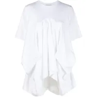 goen.j t-shirt à design drapé - blanc