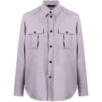brioni chemise à col pointu - violet