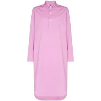 tekla chemise de pyjama en coton biologique - rose