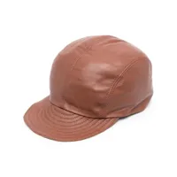 sunnei casquette en cuir - marron