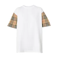 burberry t-shirt à manches vintage check - blanc