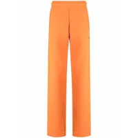 misbhv pantalon de jogging droit à logo brodé - orange